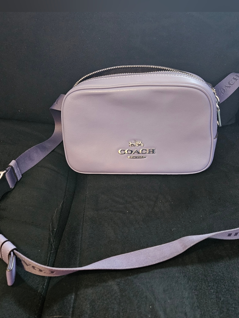 Coach Pace Belt Bag, Purple Leather, 100% Authentic